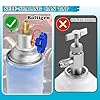 Acouto R134A Can Tap Valve R134A Refrigerant Opening Dispenser Adapter Self Sealing Metal with 1/4 & 1/2 Inch AC Charging Hose for Automotive Refrigerators HVAC #3