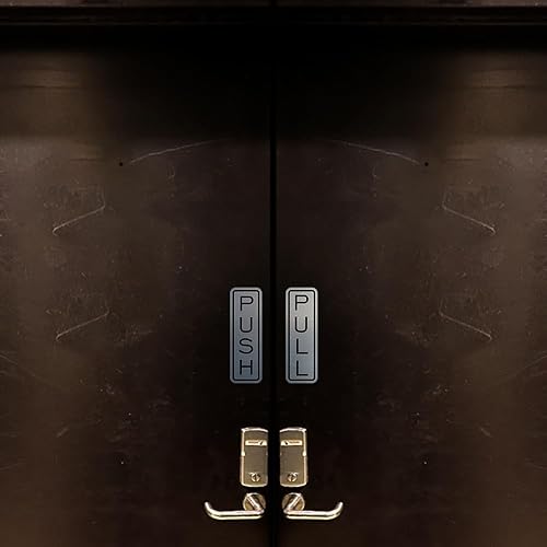 Miniatura 8 de Letreros verticales clásicos para puerta, ideales para puertas de vidrio, letreros de aspecto profesional, fácil instalación, incluye cinta adhesiva