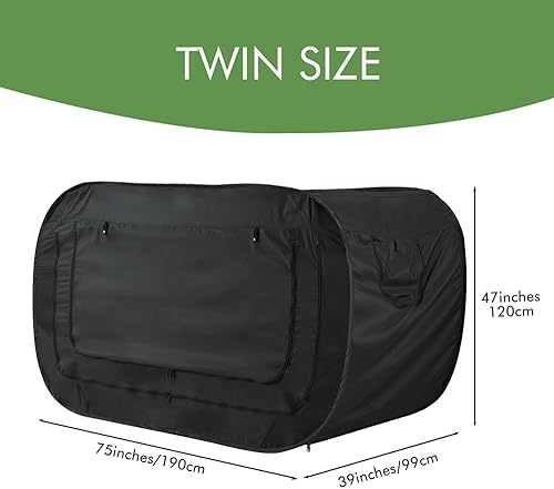 Miniatura 5 de HFYJ - Tienda de campaña desplegable para cama de privacidad, relajación sin mosquitos y comodidad transpirable con grandes entradas de malla doble