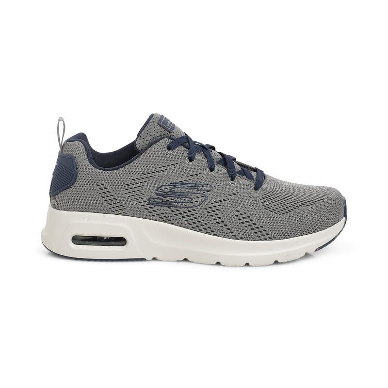 Skechers Skech-Air Court Lace Up Shoes for Men - Air-Cooled Memory Foam® Cushioned Insole Skech-Air® Shock-Absorbing Midsole Mesh Upper Comfort Shoes Grey (B0BXDMHS5T) Amazon Price History, Amazon Price Tracker