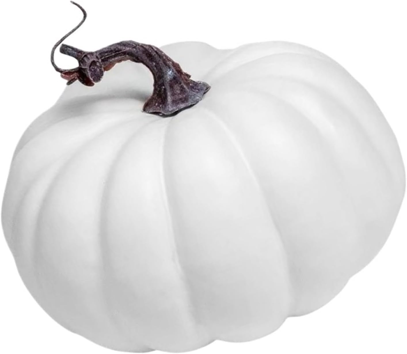 2Pcs Artificial Pumpkin Ornaments for Yard Landscape Home Decorations for Indoor and Outdoor Decoration(White)
