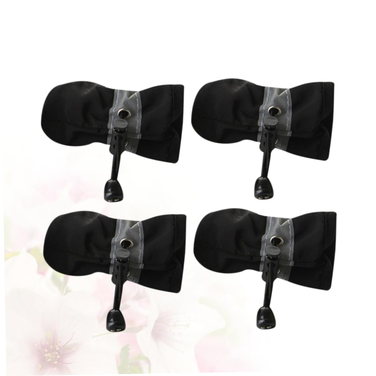 Kisangel 12 Pièces Bottes pour Chiens Chaussures Confortables pour Chien Chaussures pour Chien en Tissu Chien Moyen Chaussures pour Chiens Bottes De Pluie Chaussures De Chien Noires Black