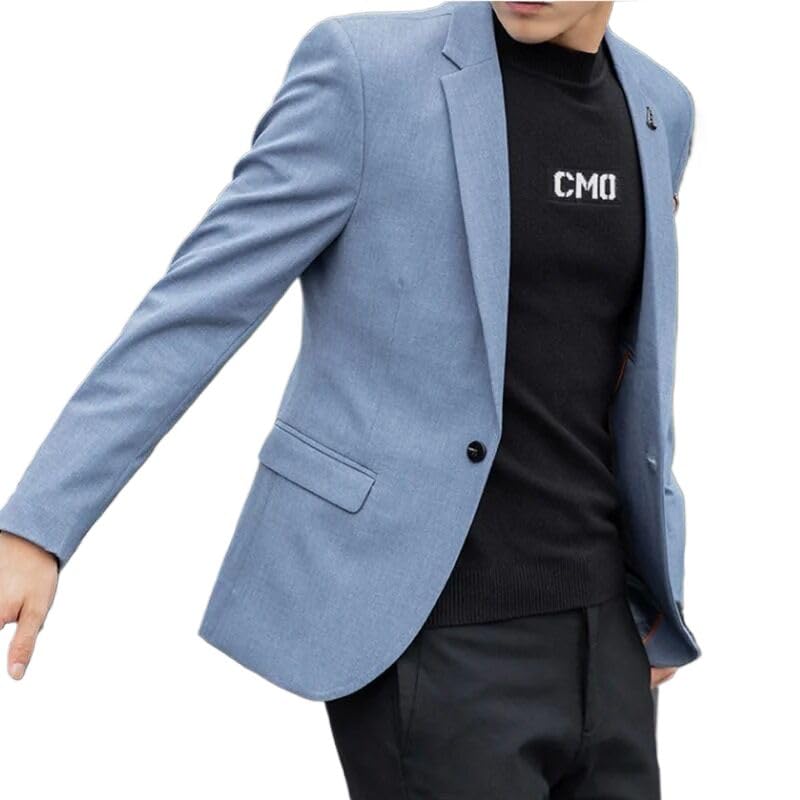 CJQJPNZ British Casual Solid Color Suit for Men