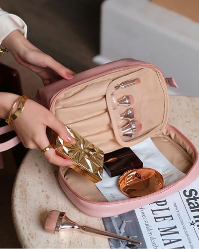 Gifts for 10 11 12 13 14 15 16 17 18 Year Old Girls, IMakeup Bags, Personalized Double Layer Cosmetic Bag with Makeup Brush Organizer, Gifts for Women Girlfriend Friends Female Mom Sister3