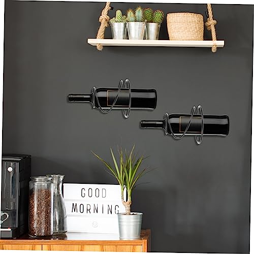 Soporte para botellas de vino colgante negro QUMIIRITY miniatura 7