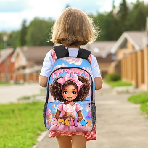 Artsadd Custom Kids Backpack Personalized Name Bookbags School Bag for Boys&Girls Preschool Elementary Kindergarten Backpack(A-design 09)3