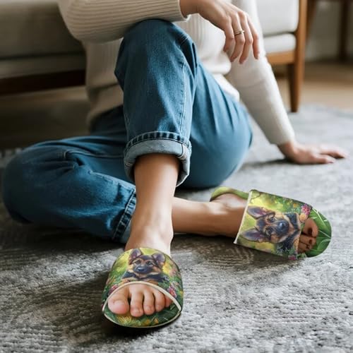 Wam Slippers for Women Men Bedroom Slippers Open Toe Warm House Shoes Indoor for Unisex3