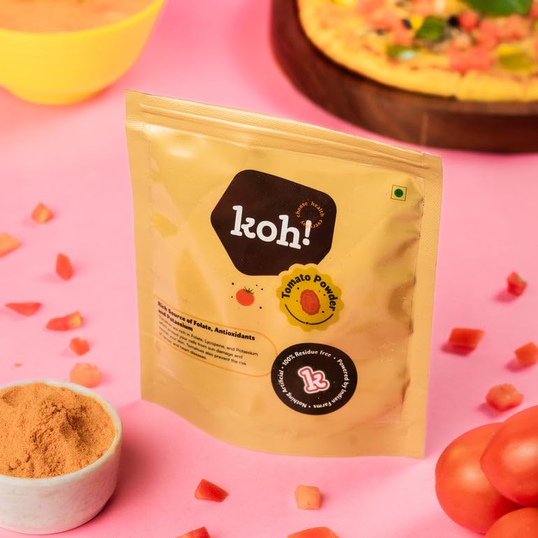 Image of KOH Dehydrated Green Chilli, Dehydrated Tomato, Dehydrated Curry Leaves, Green Chilli Powder & Tomato Powder | Pure & Natural | Premium Dried Ingredients for Cooking, Seasoning, Curries, Sauces