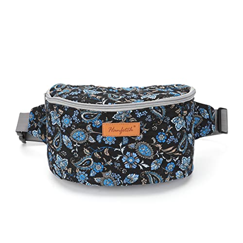 Hanfetch Yarn Crossbody Waist bag Small Yarn Storage Organizer for Yarn Skeins-Organizer for Crochet Hooks and Other Accessories (Paisley)