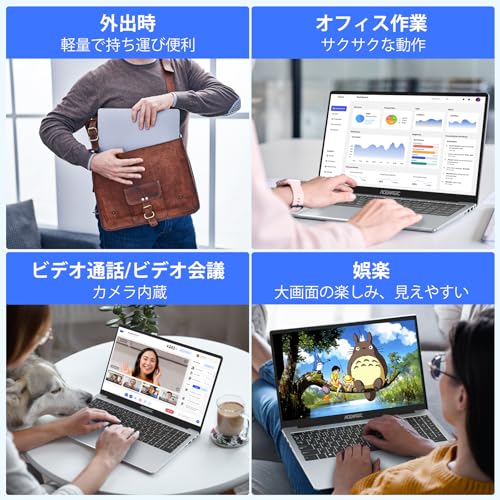 undefined ACEMAGIC ノートパソコン 15.6インチ 第12世代 N97ノートpc 【N150より速い】 2025新版 最大3.6GHz 4C4T 16GB 512GB SSD laptop Windows 11 高速放熱静音 軽量 FHD1080P/Webカメラ/WiFi5/Bluetooth パソコン ノート の商品画像 7