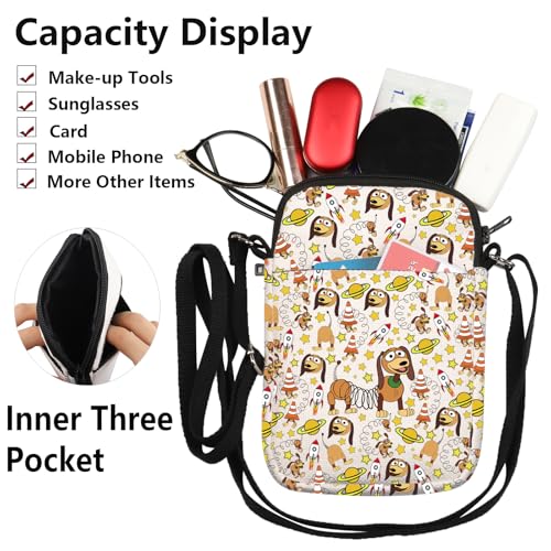 G2TUP Cartoon Dog Crossbody Bag Cartoon Dog Lover Gifts Cartoon Movie Shoulder Bag3