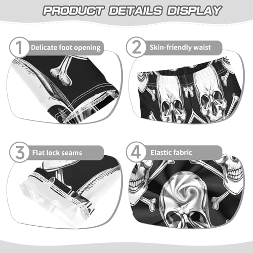 Toddler Girls Leggings Printed Yoga Pants Leggings White Skull Head for Kids3