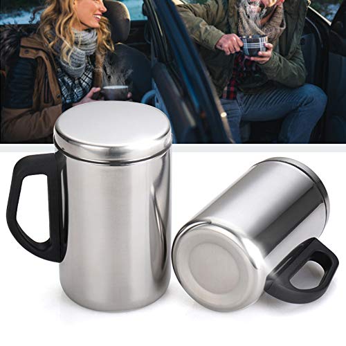 Lawei Edelstahl Campingtasse 400ml - 2 Stück Isolierbecher Mit Deckel Für Outdoor Und Reisen