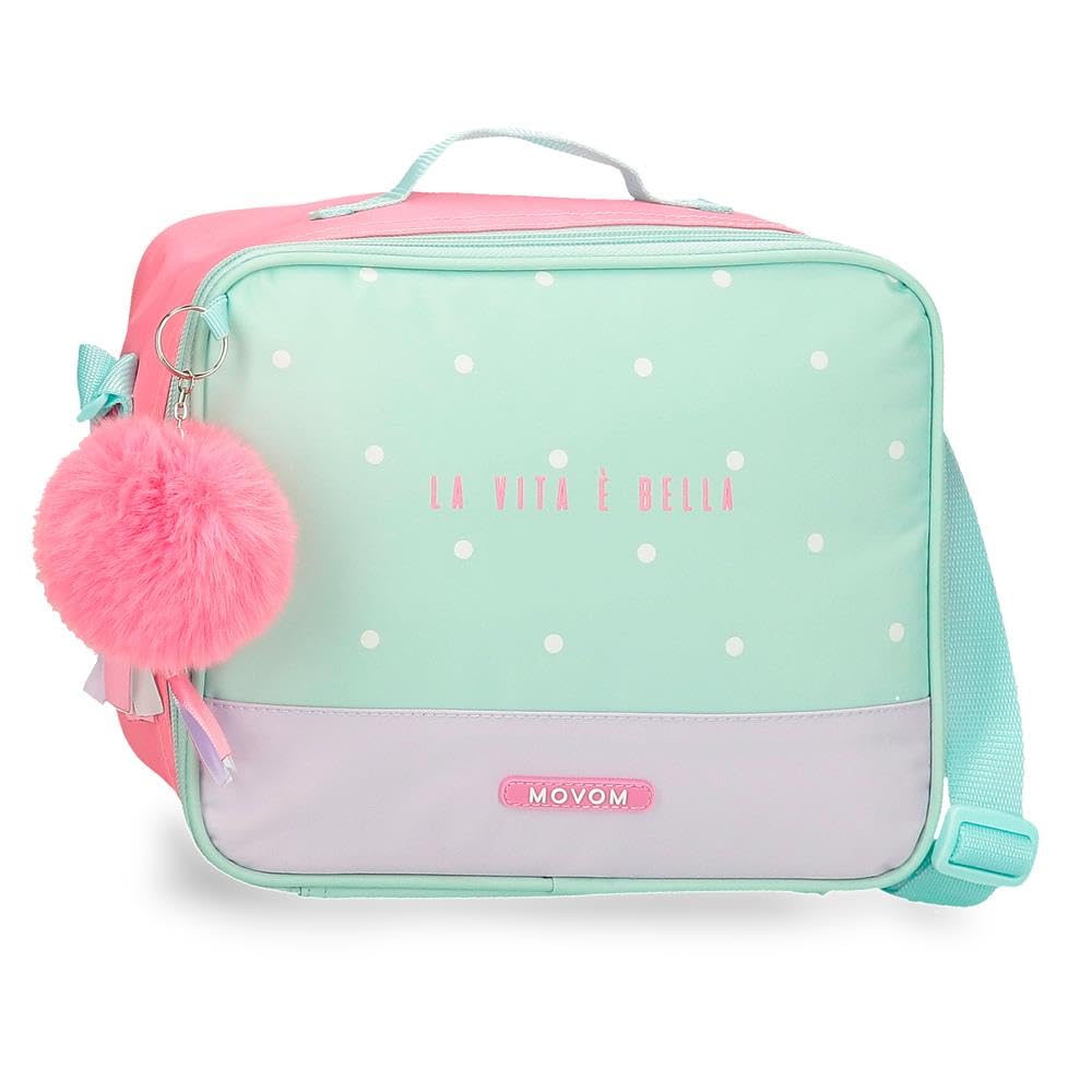 Movom La Vita è Bella Shoulder Bag Food Carrier Thermal Green 25x21x11cm Polyester by Joumma Bags, Green, Thermal Food Carrier Shoulder Bag