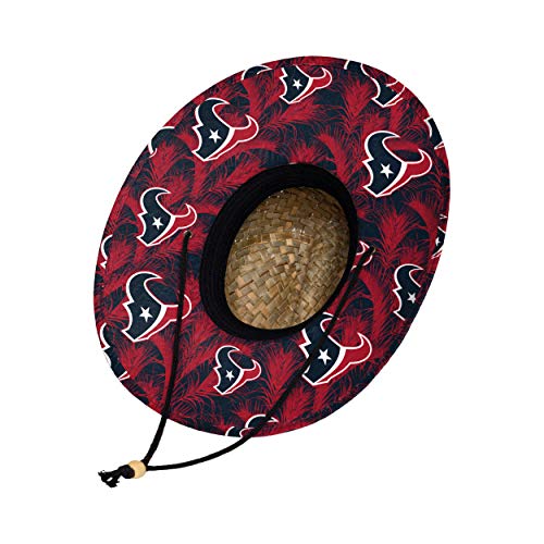 Image of NFL Team Logo Americana Floral Lifeguard Beach Straw Sun Hat