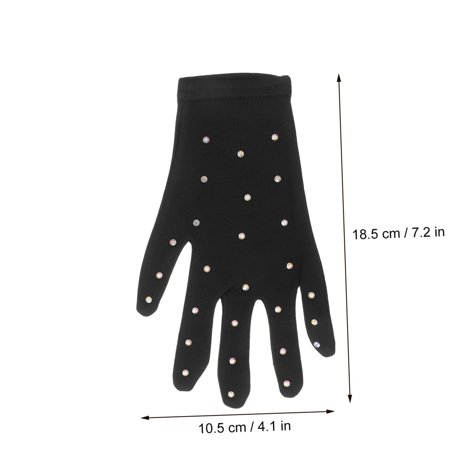 ibasenice 5paare Eiskunstlauf Handschuhe Mit Dekorativen Strasssteinen Atmungsaktive Bühnenhandschuhe Für Mädchen Und Frauen Für Auftritte Und Partys Schwarz