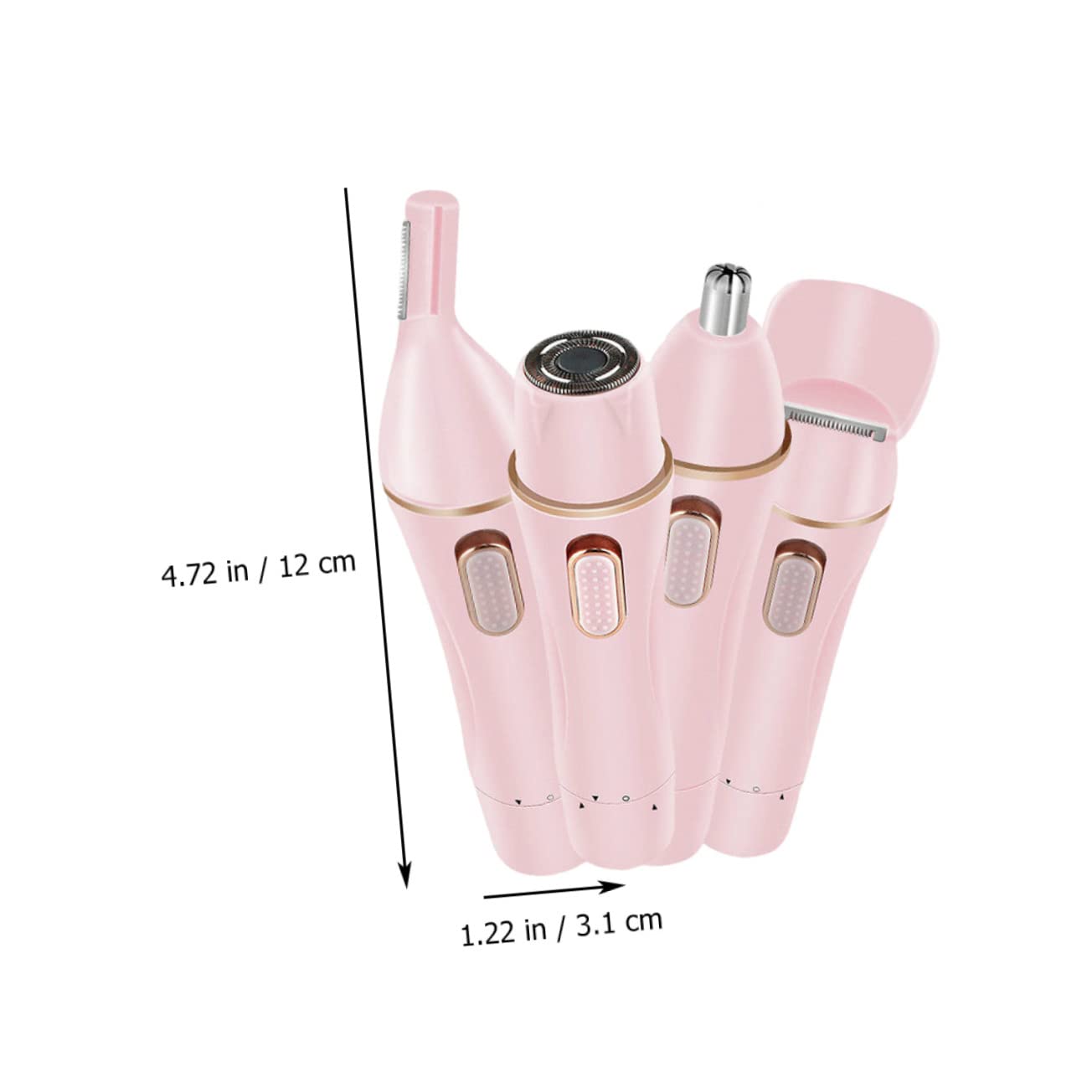 2juegos Afeitadora Eléctrica Multifuncional Para Mujer Recargable Portátil y Cómoda Para Depilación Facial y Corporal Usb Diseño Rosa
