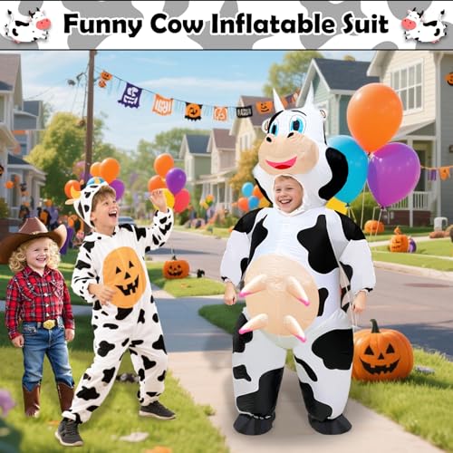 Disfraz inflable de vaca para niños Camlinbo miniatura 2