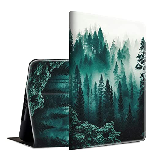 BFSEROBJ Case for Kindle Fire hd 8 Case 2017/2018 Release 7th/8th Generation Lightweight Smart Cover PU Leather Adjustable Stand Protective Cover with Auto Wake/Sleep - Green Forest