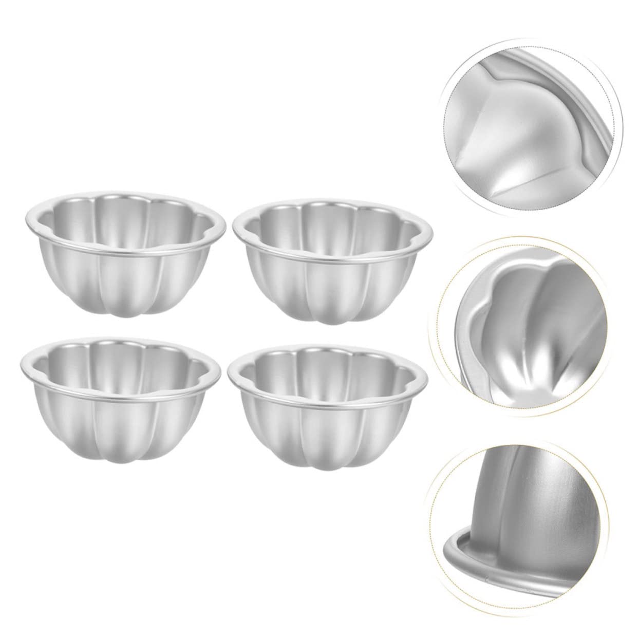 MAGICLULU Stampi per Budino Multiuso in Lega di Alluminio, Set da 6 Stampi Antiaderenti per Muffin e Crostate, Utensili da Forno per Dolci e Gelatine, Adatti a Casa, Ristoranti