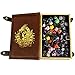 Fantasydice Book-Shaped Gold/Purple Fire Dragon Rolling Magic Book Tray for All Tabletop RPGs Like D&D, Call of Cthulhu, Shadowrun.