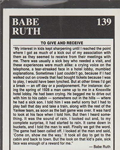 Amazon.com: Babe Ruth (Baseball Card) 1992 Megacards The Babe Ruth  Collection