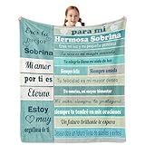 NEXVSGL Regalos para Mi Sobrina En Español, Niece Birthday Gift Blanket in Spanish 50'X60', Regalo Niña Cumpleanos, Regalo De Sobrina para Graduación, Navidad, Día De La Madre, Día De San Valentíne