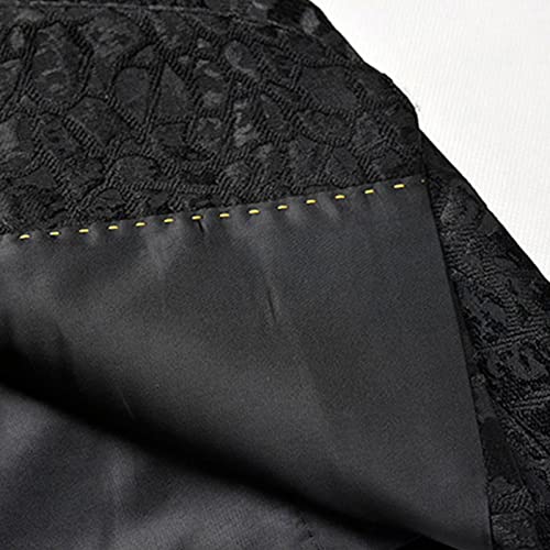 Maiyifu-GJ Men's Luxury Embroidered Tuxedo Jacket One Button Stylish Jacquard Wedding Blazer Dinner Prom Party Sports Coats 6