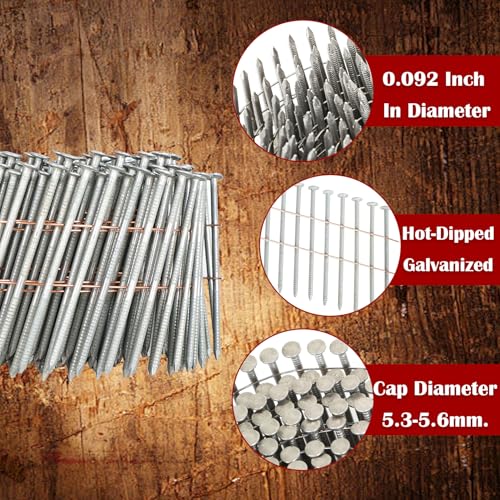 Image of findmall 3600 Count Siding Nails 2-1 /2 inch by .092 inch Hot-Dipped Galvanized