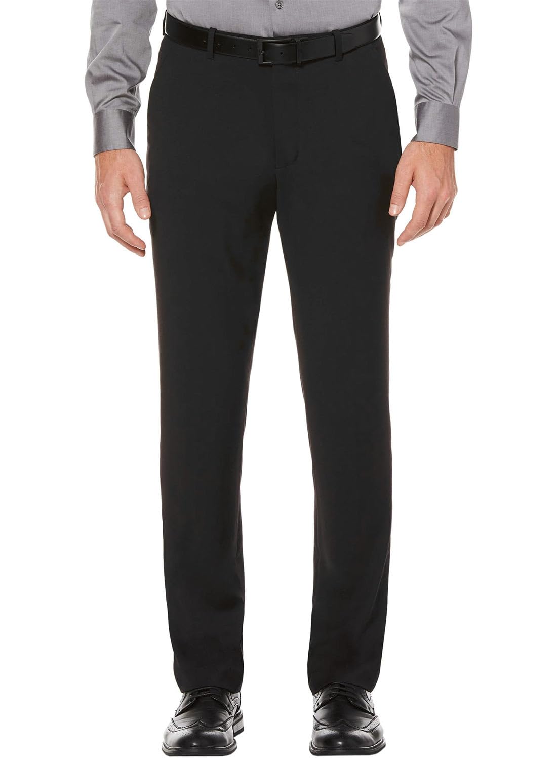 Perry Ellis Mens Slim Fit Dress Pants With Flat Front Stretch Fabric Waist Size 26-42