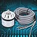 5-26V DC Incremental ABZ 3 Phase NPN Open-Collector Output Rotary Encoder 38mm Diameter E6B2-CWZ6C 2500P/R with 2m Wiring for Industrial Equipment