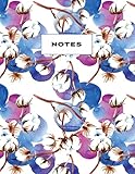 Cornell Notes Notebook: Note Taking with College Ruled Lines, Index and Numbered Pages, Floral Print