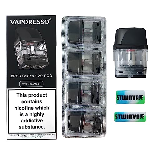 Vaporesso XROS Pods 1.2 Ohms 2ml - (4pcs) - 100% Originales - Cartucho depósito recargable y...