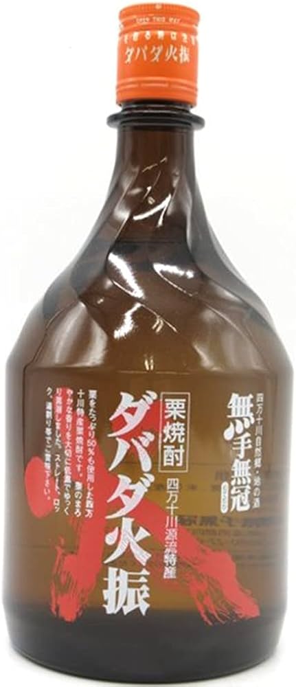 Amazon.co.jp: 無手無冠 栗焼酎 ダバダ火振 900ml : 食品・飲料・お酒