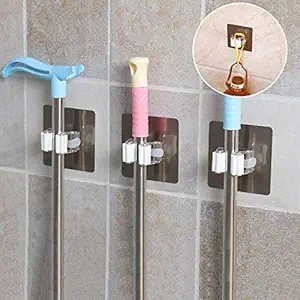 Vruta Wall Shelf Mounted Bathroom Accessories Mop Brush Broom Organizer Holder Hanger Home Storage Rack