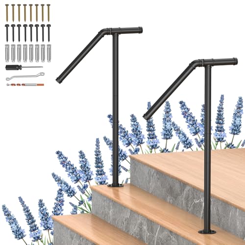Handrails for Outdoor Steps,1 to 2 Steps HandRail Outdoor Stair