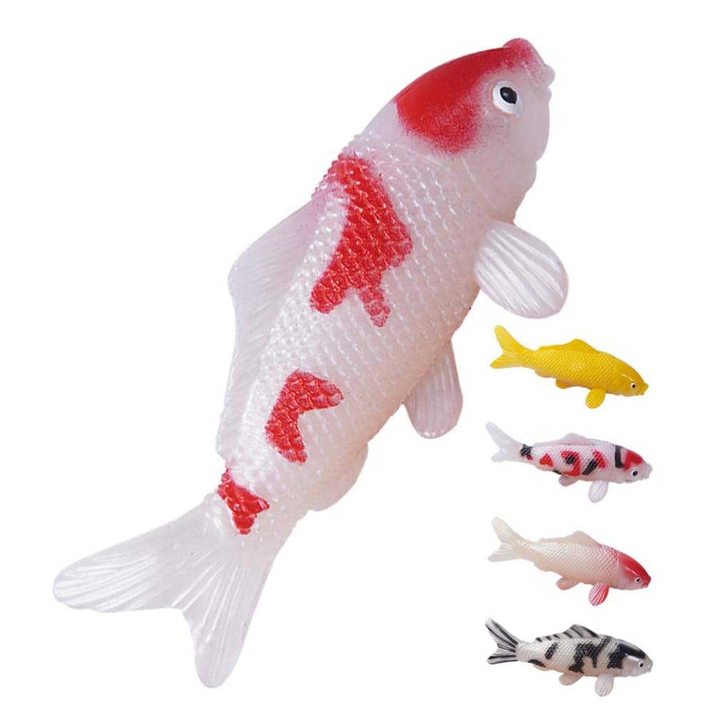 Amazon.co.jp: 5個 魚 水族館 置物 プラスチック 金魚 リアル 人工 魚
