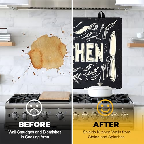 Image of Stove Top Cover for Electric Stove,Glass Stove Top Cover, Heat Resistant Glass Cooktop Cover, Stovetop Protector, Kitchen Decor, Dish Drying Mats Cover for Ceramic Washer Top 28.5x20.5 inch