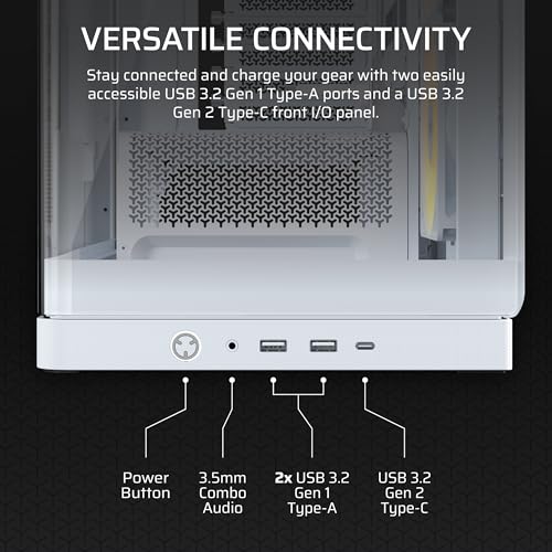 CORSAIR Frame 4500X RS ARGB Panoramic Mid-Tower PC Case – 3X Pre-Installed Fans, High Airflow, Modular Design, GPU Anti-Sag, Reverse Connection Motherboard Compatible – White - image 9