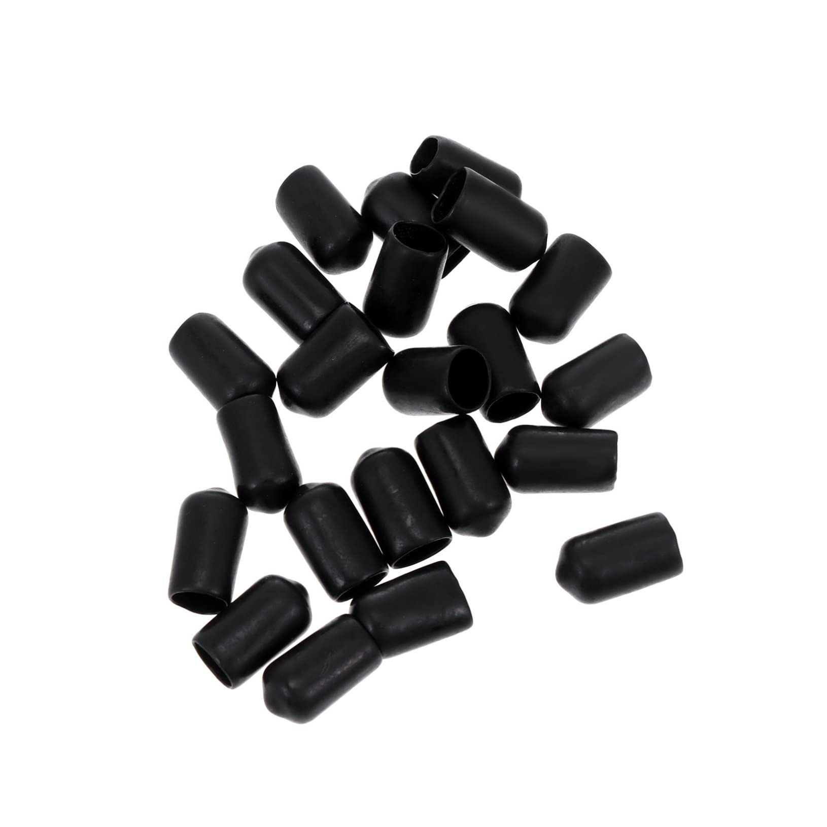 Alipis 200pcs Black Rubber Thread Protector Tube Caps for Screws Insulated End Caps for Bolt Safety Covers for Furniture Feet and Tubing Easy to Install Protection