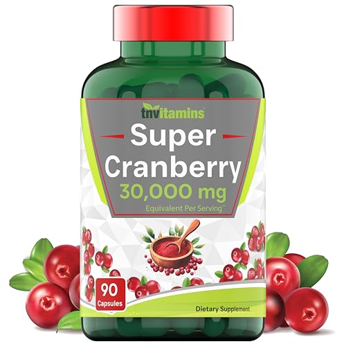 Cranberry Pills for Women & Men (30,000 MG - 90 Capsules) | Supports Urinary Tract Health* |
