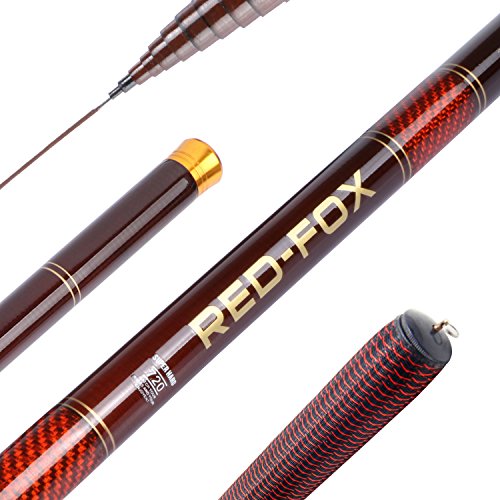 Goture 1 Piece Carp Fishing Pole, Carbon Fiber Ultralight Telescopic Fishing Rod 10FT 12FT 15FT 18FT 21FT 24 FT+ Free Tip Set(Top 3 Segments)
