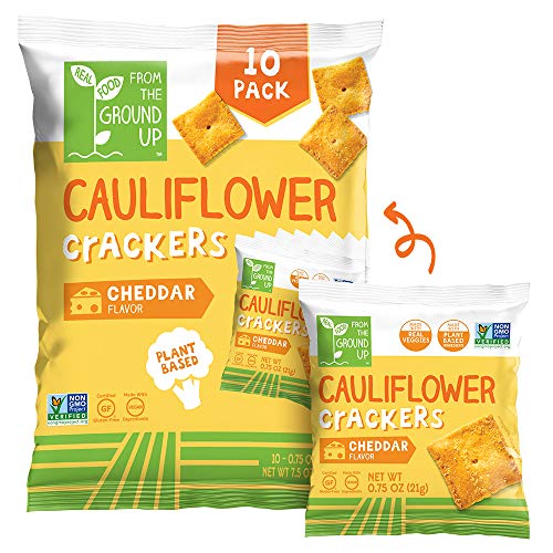 Cauliflower Cheddar Crackers Snack Pack, 30ct (3 packs @ 10 x 0.75oz bags)