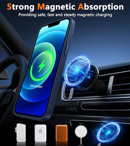Fntcase PYCXYHX-IPH12-02-BLUE For Iphone 12 Phone Case: Magnetic Matte Textured Military Grade Drop Protection Translucent Cell Phone Cover thumb #2