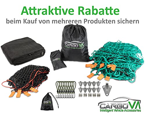 CargoVA® Anhängernetz 2x3M - Hängernetz mit Gummiseil und Eckenmarkierung - zur perfekten Ladungssicherung – Bild 8