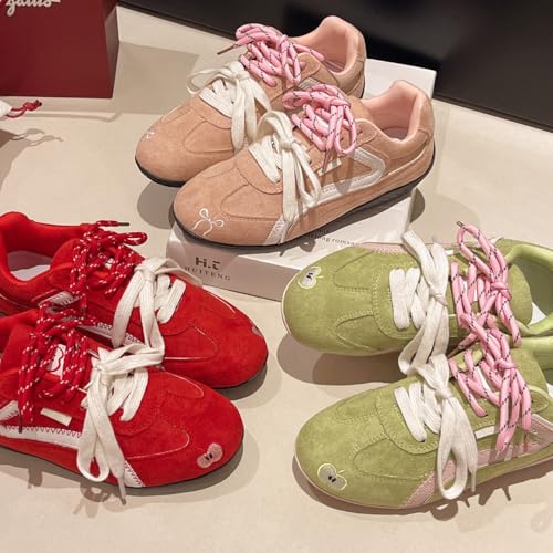 Ballet Flat Sneakers for Women Round Toe Sneakerina Soft Comfort Wear Shoes Cute Y2K Retro Kawaii Elegant Dressy Trendy Tennis Trainers Gifts for Daughter Back to School Spring Summer Fall Outdoors3