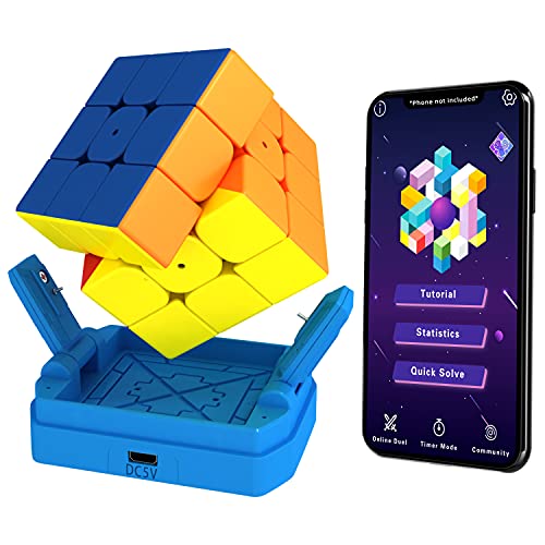 CuberShop Moyu Weilong Ai Bluetooth Smart Cube, 3x3 Bluetooth Smart Speed Cube, 2021 3 by 3 Magnetic Stickerless Speed Cube, Flagship Electronic Ai Speed Cube (Use with Magicheartcube Phone App)