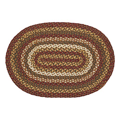 VHC Brands 10713 Rustic & Lodge Flooring-Tea Cabin Green Oval Jute Rug