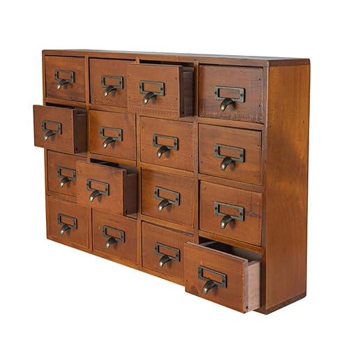16 Drawers Apothecary Cabinet with Drawers Tabletop Apothecary Chests and