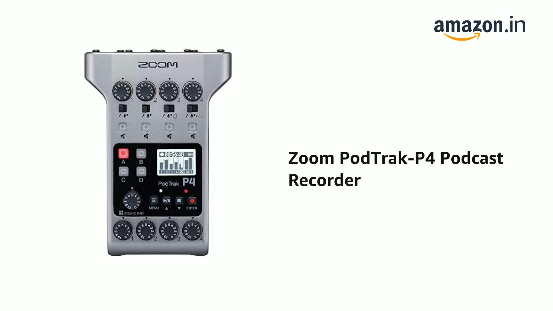 Zoom PodTrak-P4 Podcast Recorder : Amazon.in: Computers